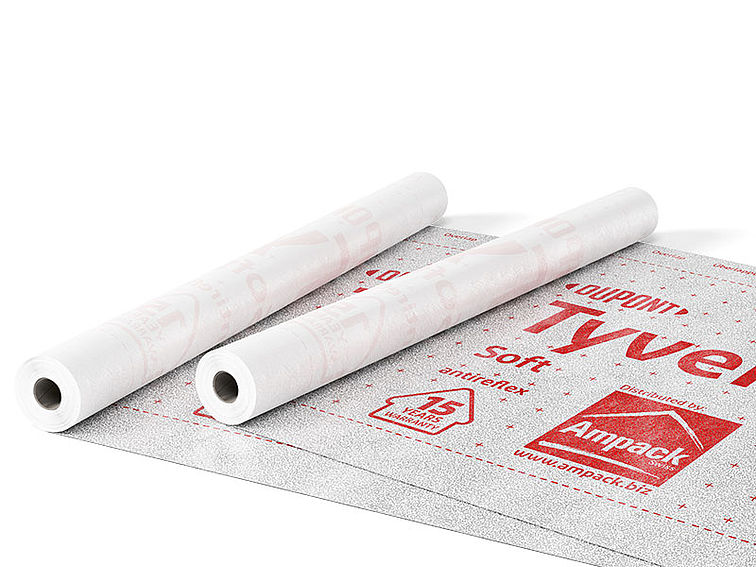 Produktfoto: Tyvek Soft Antireflex, Winddichtung für geschlossene Fassaden
