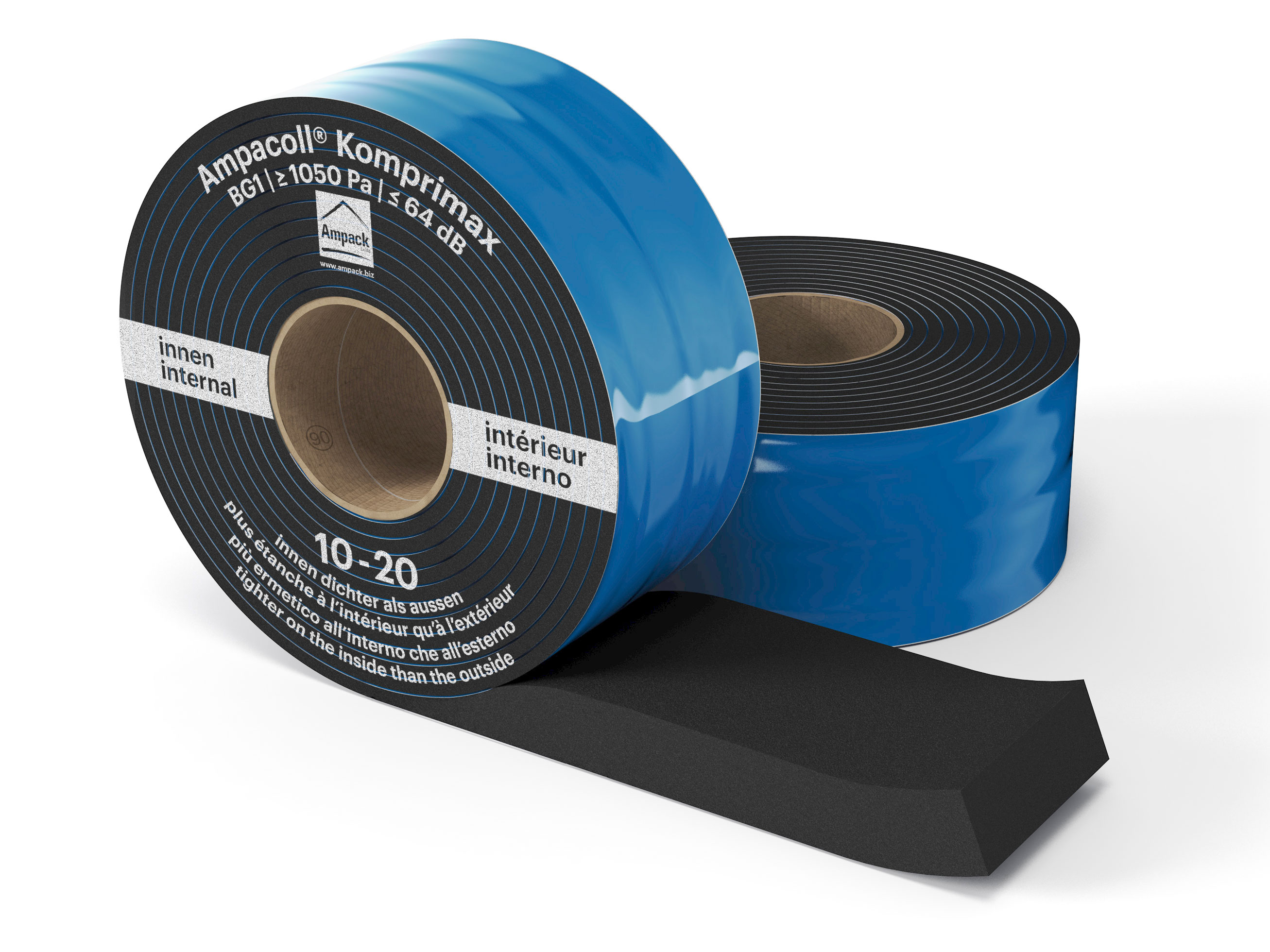 Product photo: Ampacoll Komprimax M 90/10-20, pre-compressed multifunctional tape