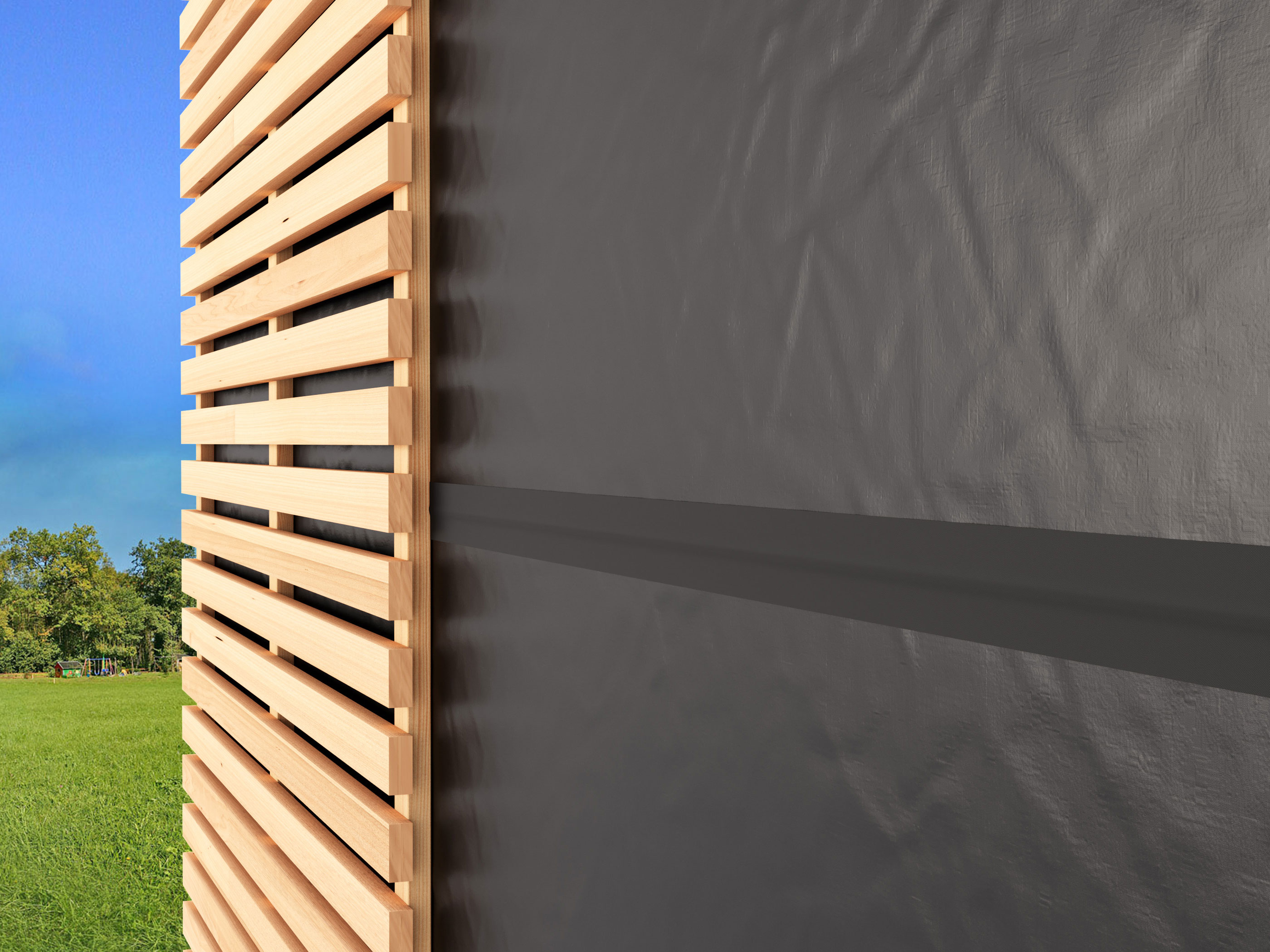 Ruban adhésif noir flexible résistant aux UV pour façades