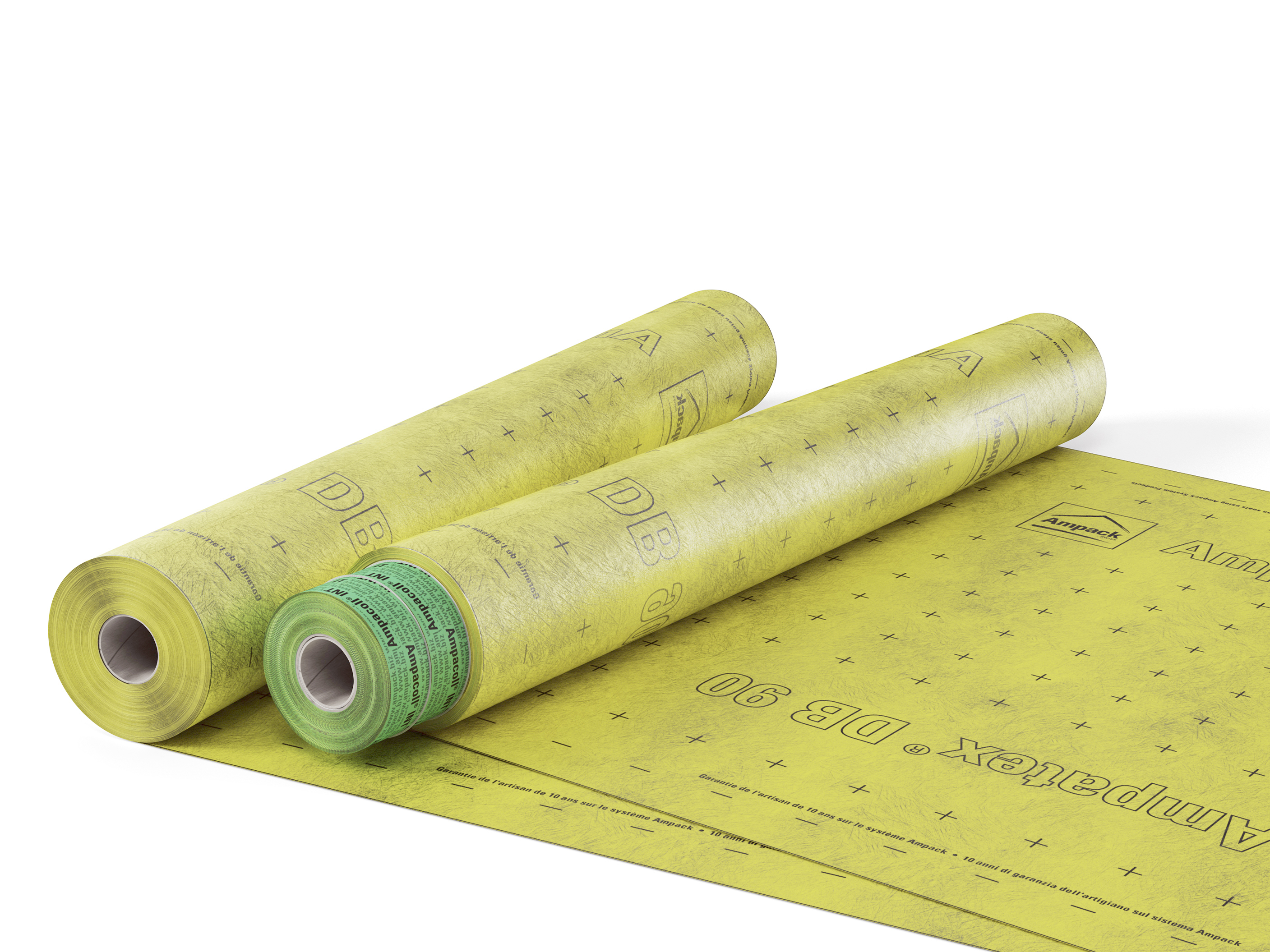 Product photo: Ampatex DB 90 , vapour check and airtight layer, with Ampacoll INT