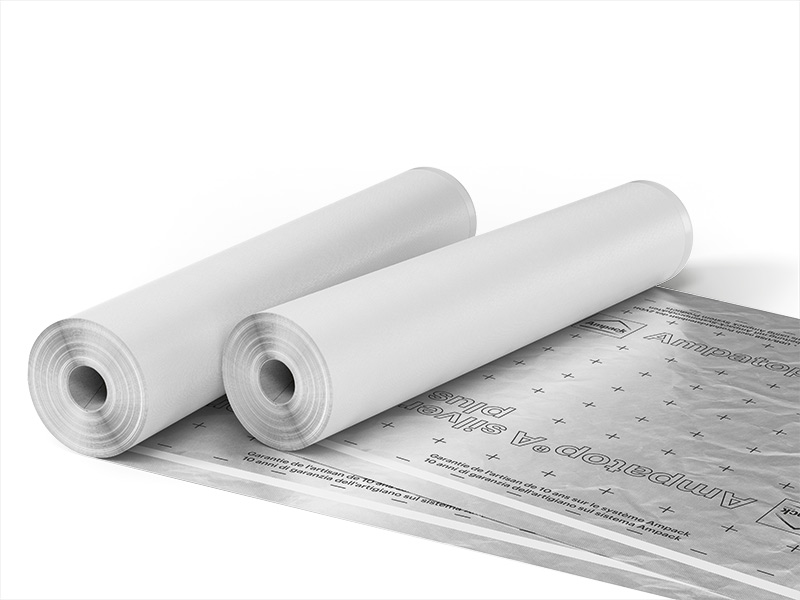 Foto del prodotto: Ampatop A silver plus, manto per tetto/facciata e barriera elettrosmog riflettente, aperto alla diffusione e non infiammabile