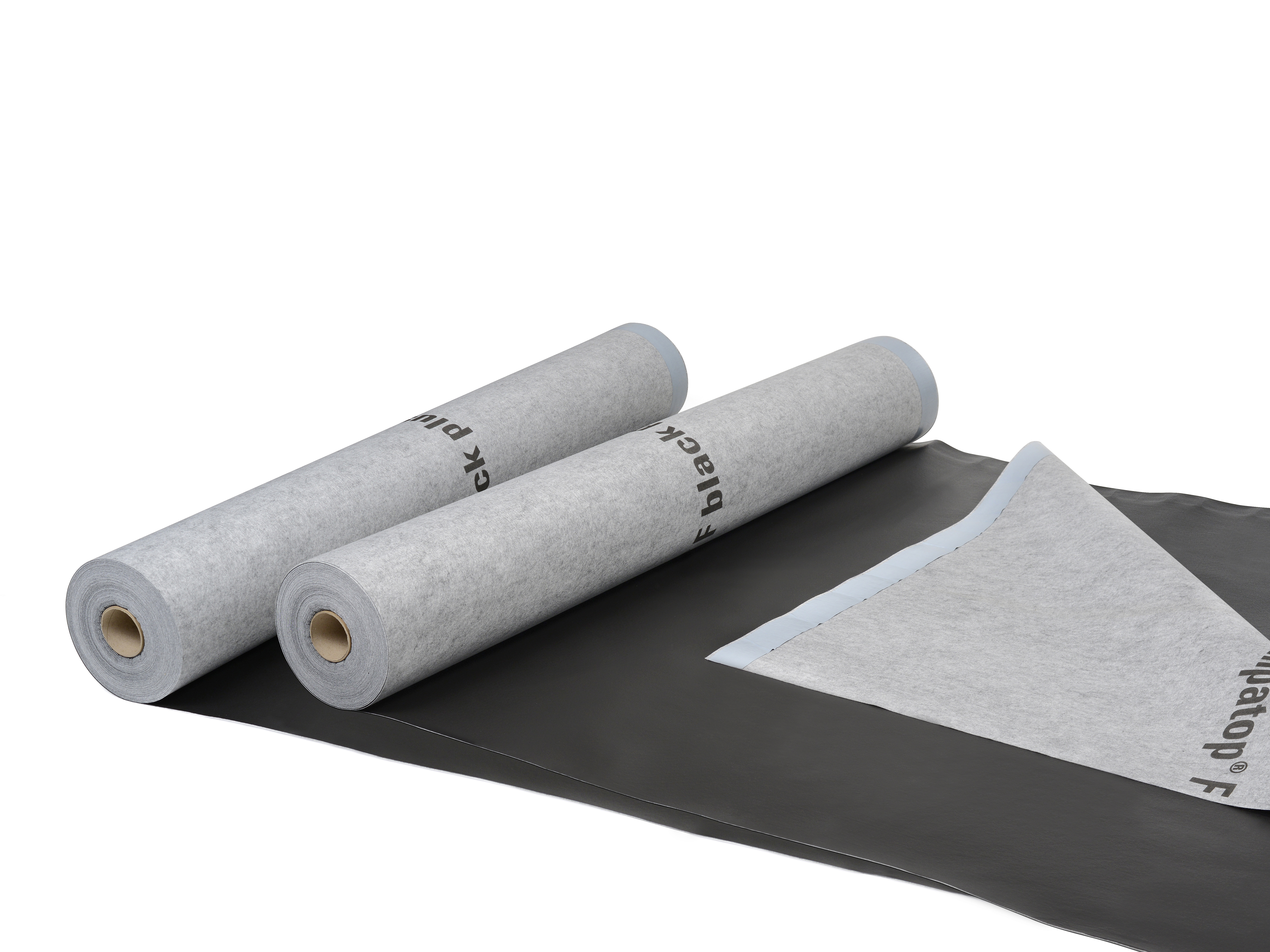 Produktfoto: Ampatop F black plus, schwarze Winddichtung für Fassaden mit offenen Fugen, mit integriertem Tape