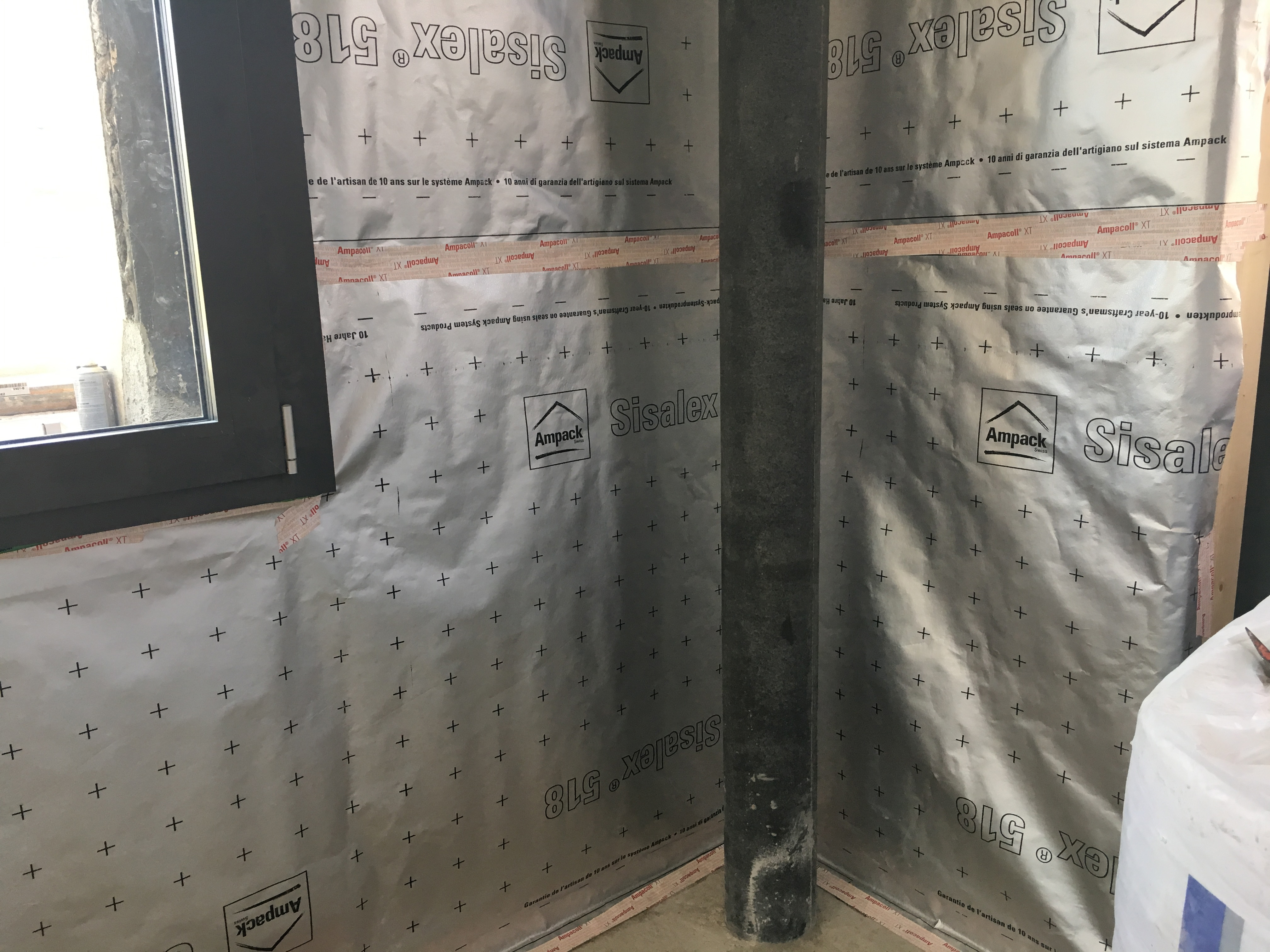 Application photo: Sisalex 518, moisture barrier and airtight layer