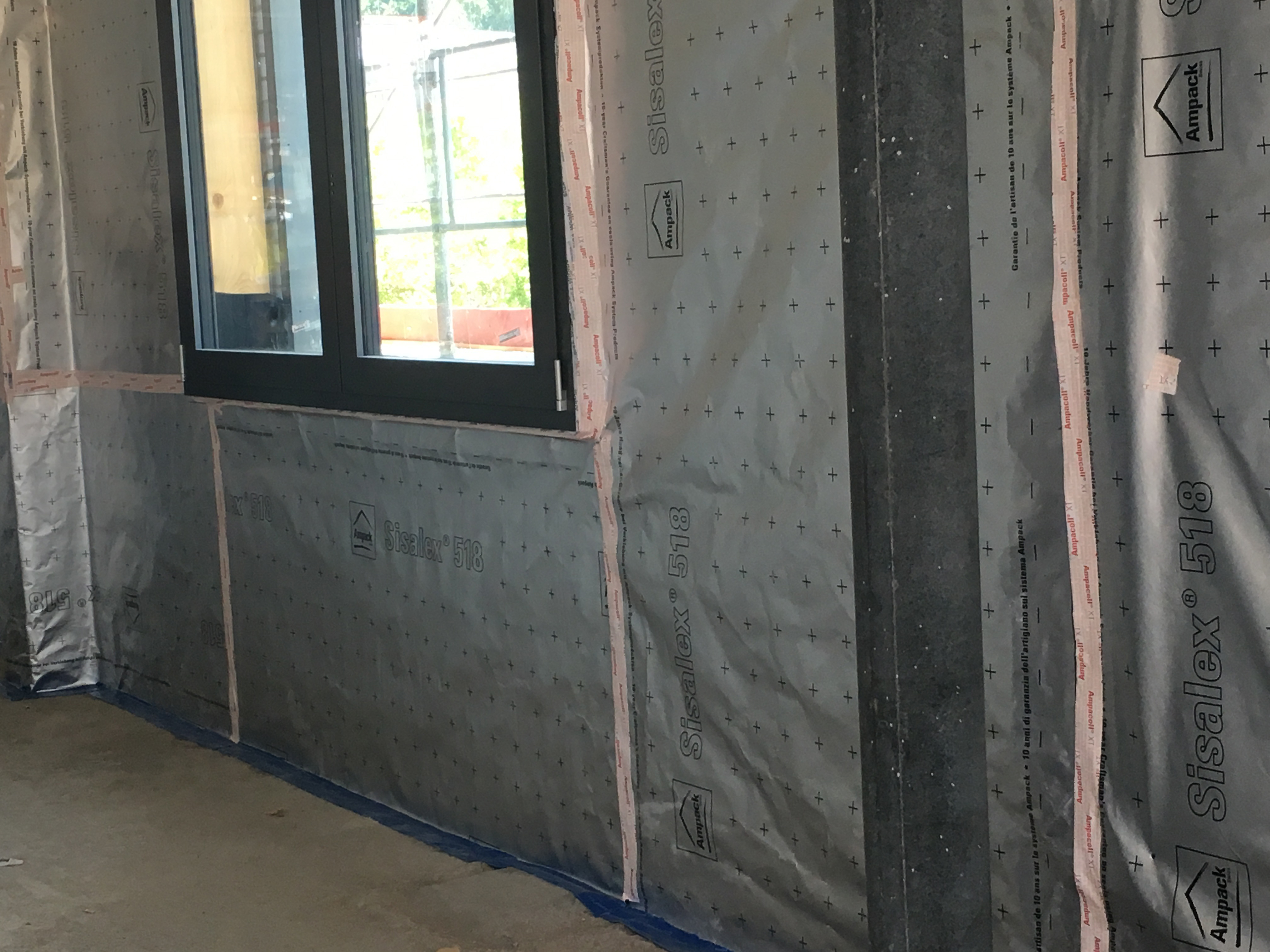 Application photo: Sisalex 518, moisture barrier and airtight layer
