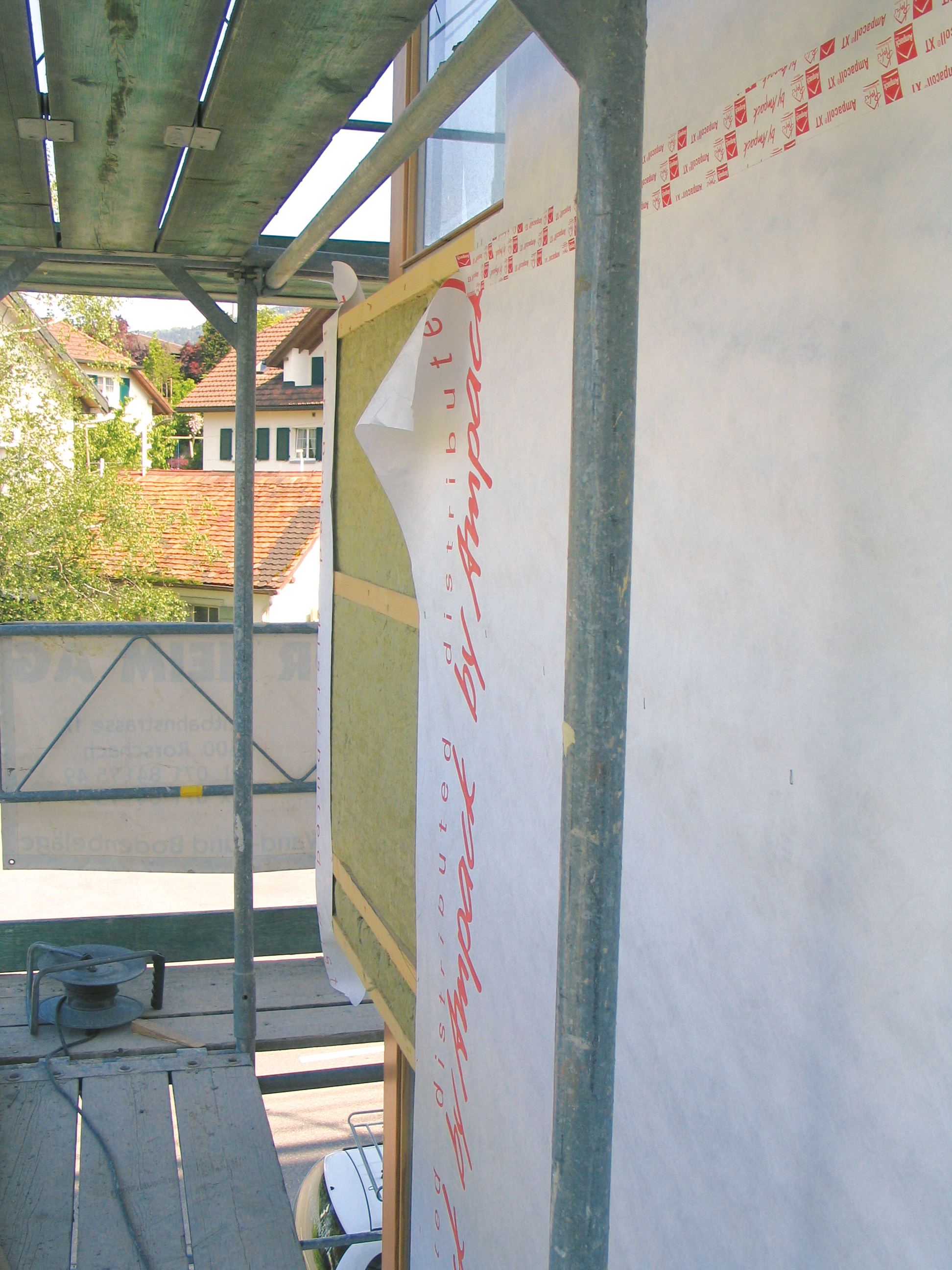 Anwendungsfoto: Tyvek H1, Winddichtung für geschlossene Fassaden