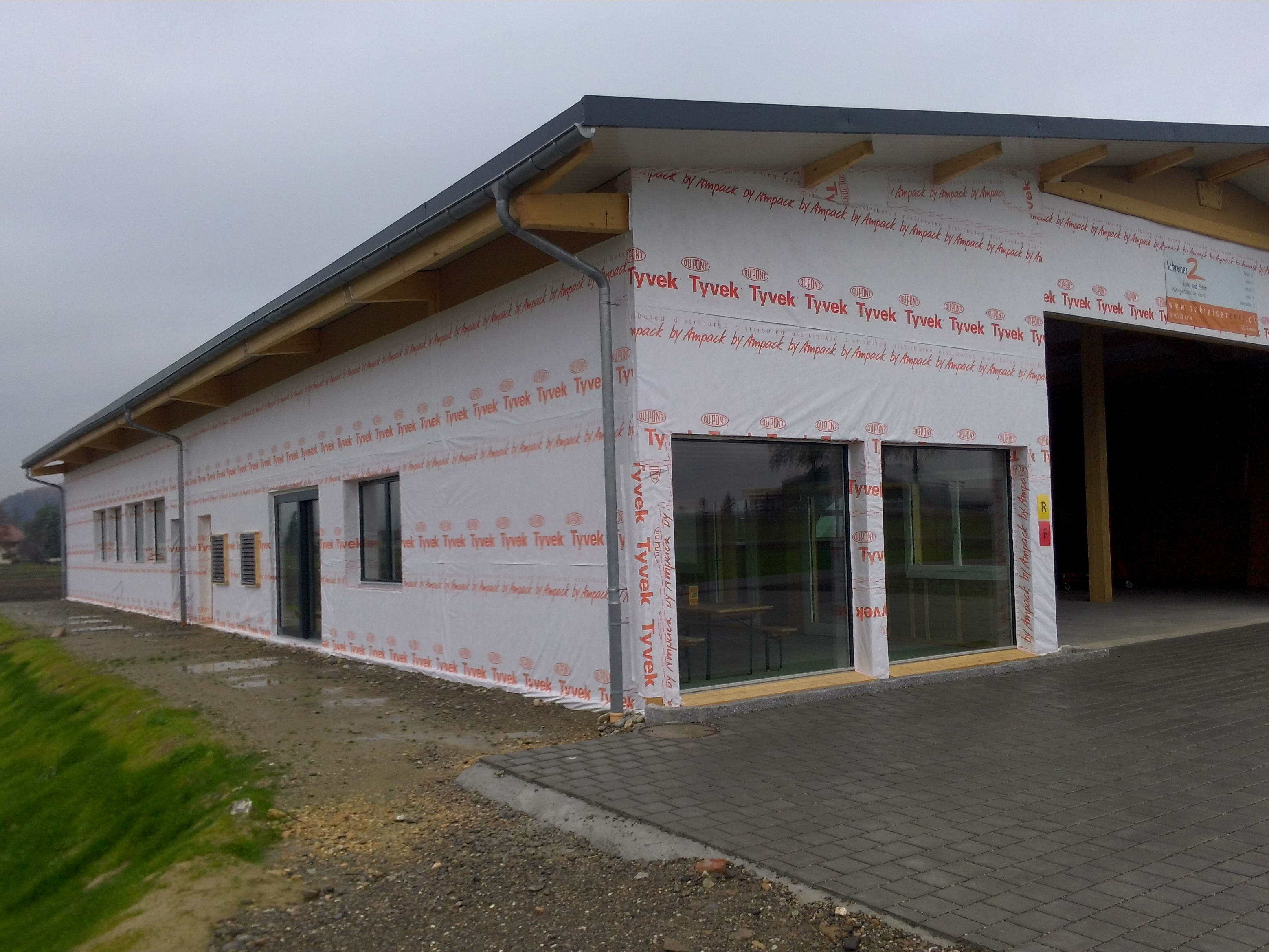 Anwendungsfoto: Tyvek H1, Winddichtung für geschlossene Fassaden