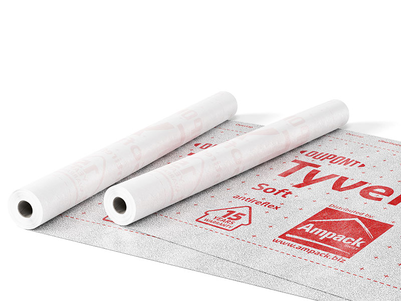 Produktfoto: Tyvek Soft Antireflex, Winddichtung für geschlossene Fassaden